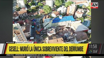 Fallece María José Fabonasa, única sobreviviente del derrumbe en Villa Gesell