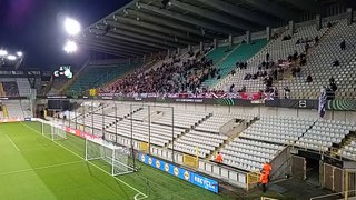 Hearts fans in full voice in Belgium