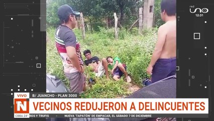Vecinos reducen a delincuentes