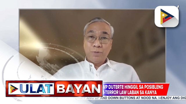 DOJ, kinontra ang mga pahayag ni VP Duterte hinggil sa posibleng pagsasampa ng reklamong anti-terror law laban sa kanya