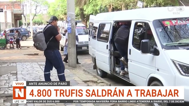 4.800 trufis saldrán a trabajar ante anuncio de paro de micreros