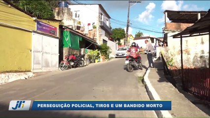 perseguição policial, tiro e um bandido morto