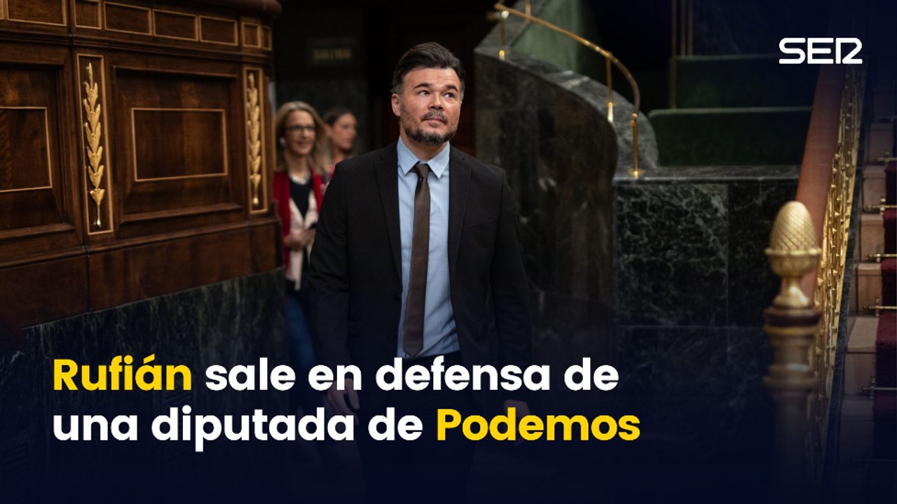 Rufián sale en defensa de una diputada de Podemos por un comentario machista de Vox