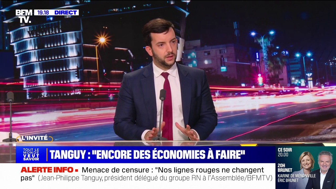 Budget: "Toutes les cases doivent être cochées" pour que le RN ne vote pas la censure, déclare Jean-Philippe Tanguy (RN)