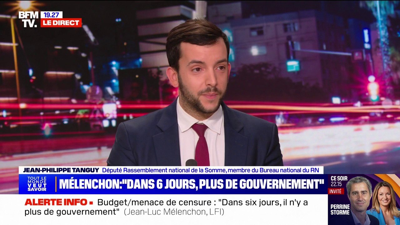 "Il n'y a aucun problème" pour voter la motion de censure du Nouveau Front Populaire, déclare Jean-Philippe Tanguy (RN)