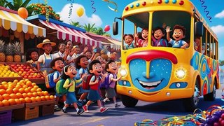 Wheels on the Bus - Nursey Rhymes - Kids English Songs - 3d rhymes - Kids English Poems