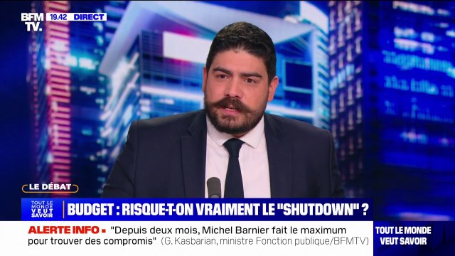 Menace de rejet du budget: Sur la paie des fonctionnaires, on prépare tous les scenarios , avertit Guillaume Kasbarian, ministre de la Fonction publique