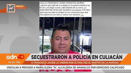 La violencia no para, secuestraron a un elemento de la policía estatal en Culiacán
