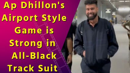Ap Dhillon Makes a cool Statement in All-Black Ensemble at Mumbai Airport