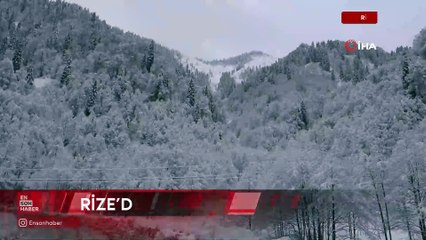 Rize'de Ayder Yaylası’ndan kar manzaraları
