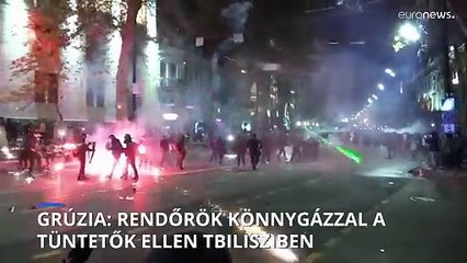 Folytatódnak a tüntetések a grúz fővárosban