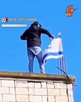 Lebanese Residents Tear Down Israeli Flags