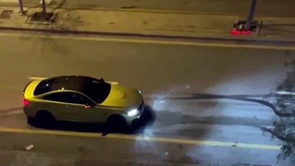 'Lastik yakan' sürücünün ehliyetine el konuldu, 32 bin lira ceza