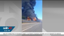 Continúa el incendio en la  carretera Chamapa-Lechería