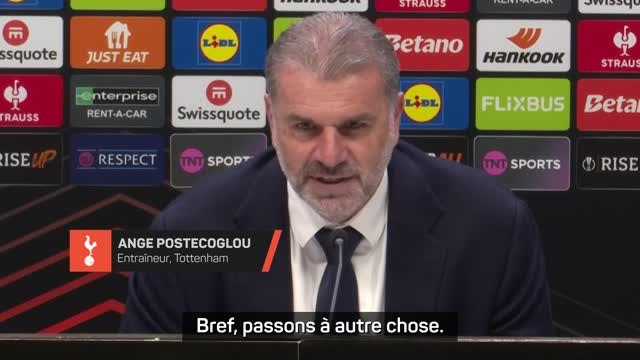 Tottenham - Postecoglou agacé par une question sur les coups de pied arrêtés