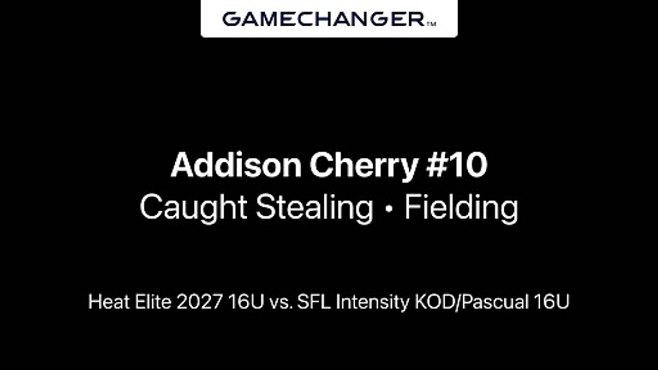 Addison Cherry Caught Stealing vs. SFL Intensity KOD_Pascual 16U