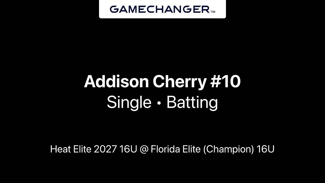 Addison Cherry Single @ Florida Elite (Champion) 16U