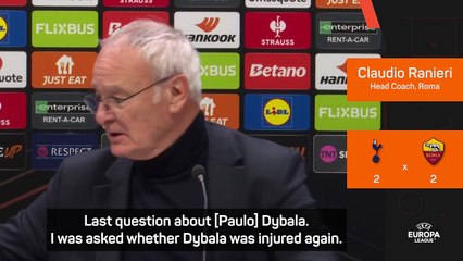Ranieiri agitated with questions about subbing Dybala
