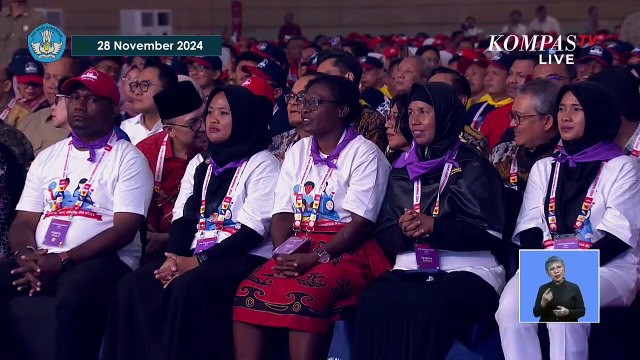 Tangis Presiden Prabowo saat Pidato di Acara Puncak Hari Guru Nasional 2024