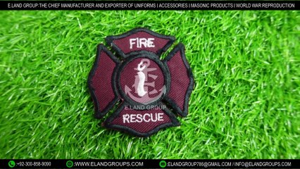 Firefighter Fire Rescue patch, Embroidered Fabric Patch, Rescue Patch