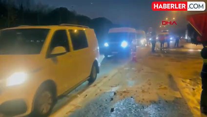 TEM Otoyolu'nda kaza! Edirne yönünde tüm şeritler kapatıldı