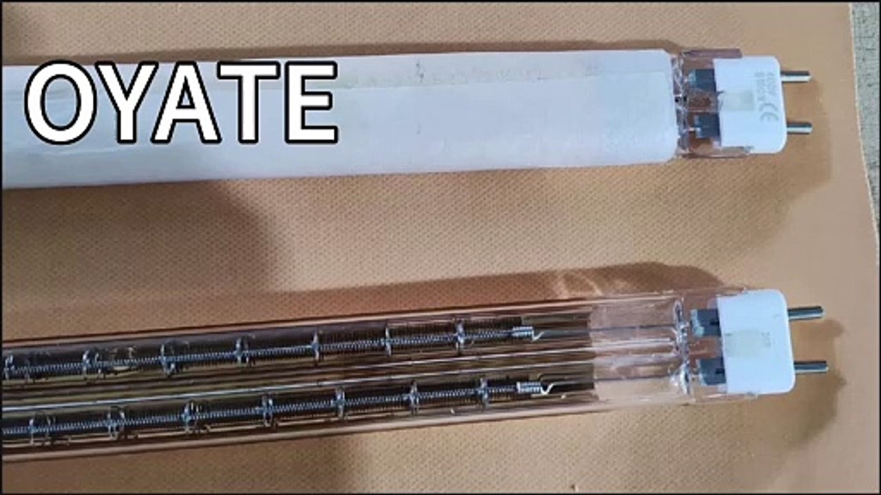 6100w 400v Type M short wave gold reflected twin tube halogen heat lamps industrial IR lamp with pins