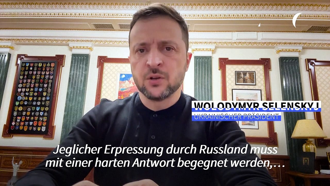 Selenskyj fordert 'harte Antwort' auf Putins neuen Drohungen