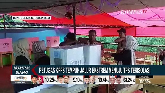 Perjuangan Petugas KPPS Tempuh Jalur Ekstrem Menuju TPS Terpencil di Kabupaten Bone Bolango