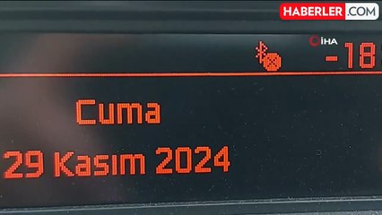 Erzurum'da Soğuk Hava Etkisini Gösterdi: Eksi 18 Derece