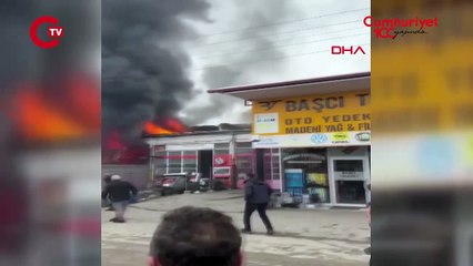 Sanayi sitesinde korkutan dükkan yangını!