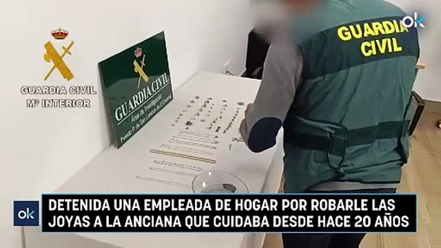 Detenida una empleada de hogar por robarle las joyas a la anciana que cuidaba desde hace 20 años