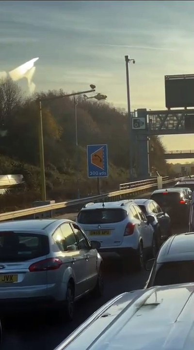 Air ambulance landing on M27