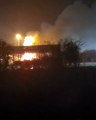 Dozens of firefighters were called to a large fire at a scrap metal business on Bentinck Dock in Lynn last night.