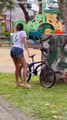 Funny Prank: Anti-Theft Bicycle Comedy 🤣 | Must-Watch Prank Video!  #funny