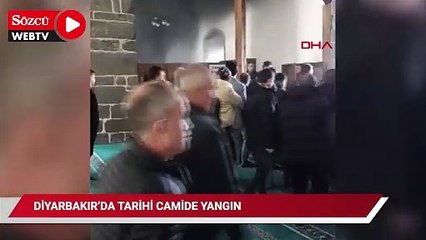 Diyarbakır'da tarihi camide yangın