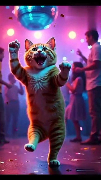 Cat dancing in pub
