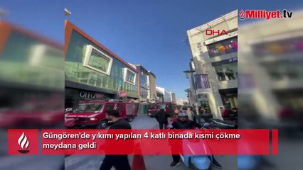 Güngören'de inşaat halindeki mağazada çökme! Çok sayıda ekip sevk edildi