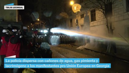 La policía dispersa a manifestantes pro UE en Tbilisi