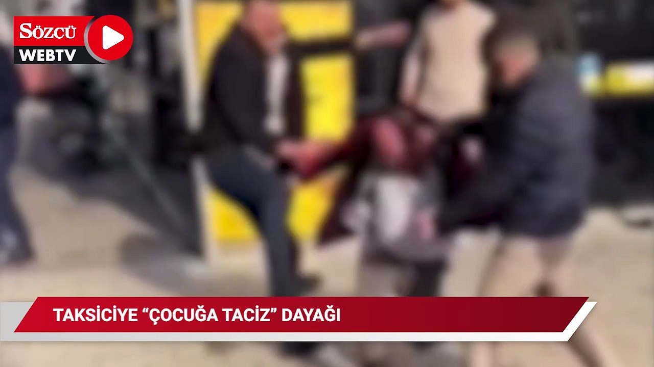 Kız çocuğunu taciz ettiği iddia edilen taksiciyi dövdüler