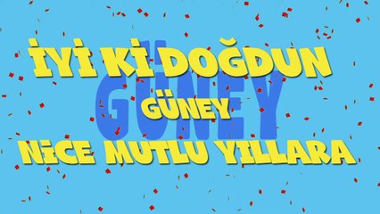 İyi ki doğdun GÜNEY - İsme Özel Ankara Havası Doğum Günü Şarkısı (FULL VERSİYON) (REKLAMSIZ)