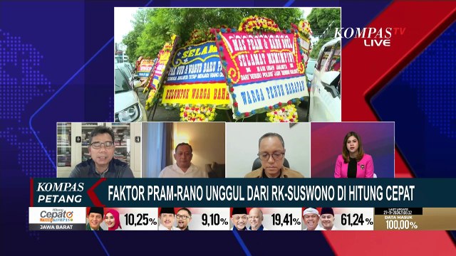 [FULL] Pram-Rano Salip RK-Suswono di Hitung Cepat Pilkada Jakarta, Kinerja KIM Tidak Optimal?