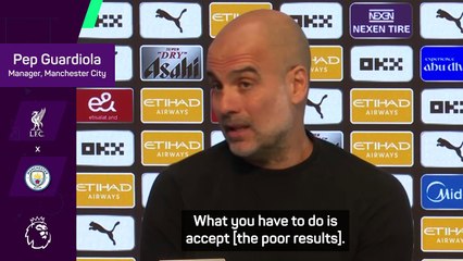 Guardiola embracing challenge of getting City back on track