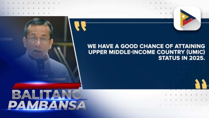 NEDA: PH on track to achieve upper-middle income status by 2025