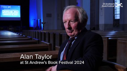 Alan Taylor speaking at the St Andrews Book Festival