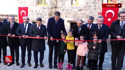 Çukurca'da 400 yıllık tarihi 7 kale evinden 3'ü hizmete açıldı