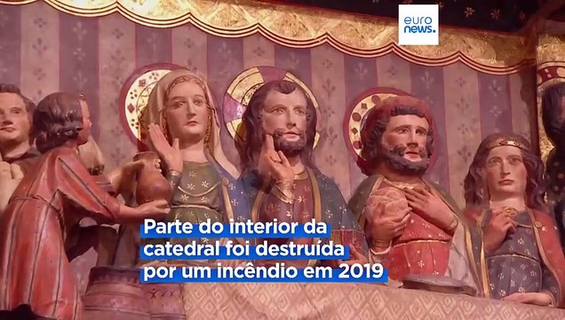 Macron visita Notre-Dame e revela o interior da catedral após cinco anos de restauro