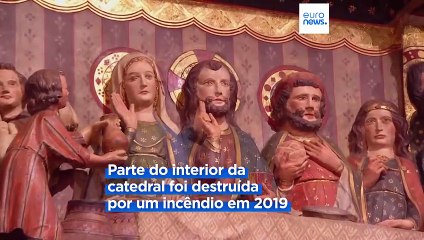 Macron visita Notre-Dame e revela o interior da catedral após cinco anos de restauro