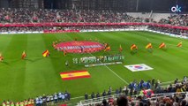 Cartagena vibró con el himno de España y homenajeó a las víctimas de la DANA de Valencia