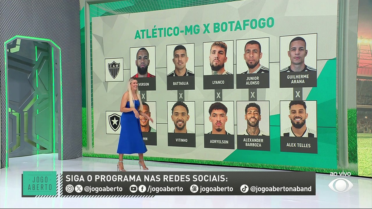 Mano a Mano Atlético-MG x Botafogo: comentaristas do Jogo Aberto elegem os melhores?
