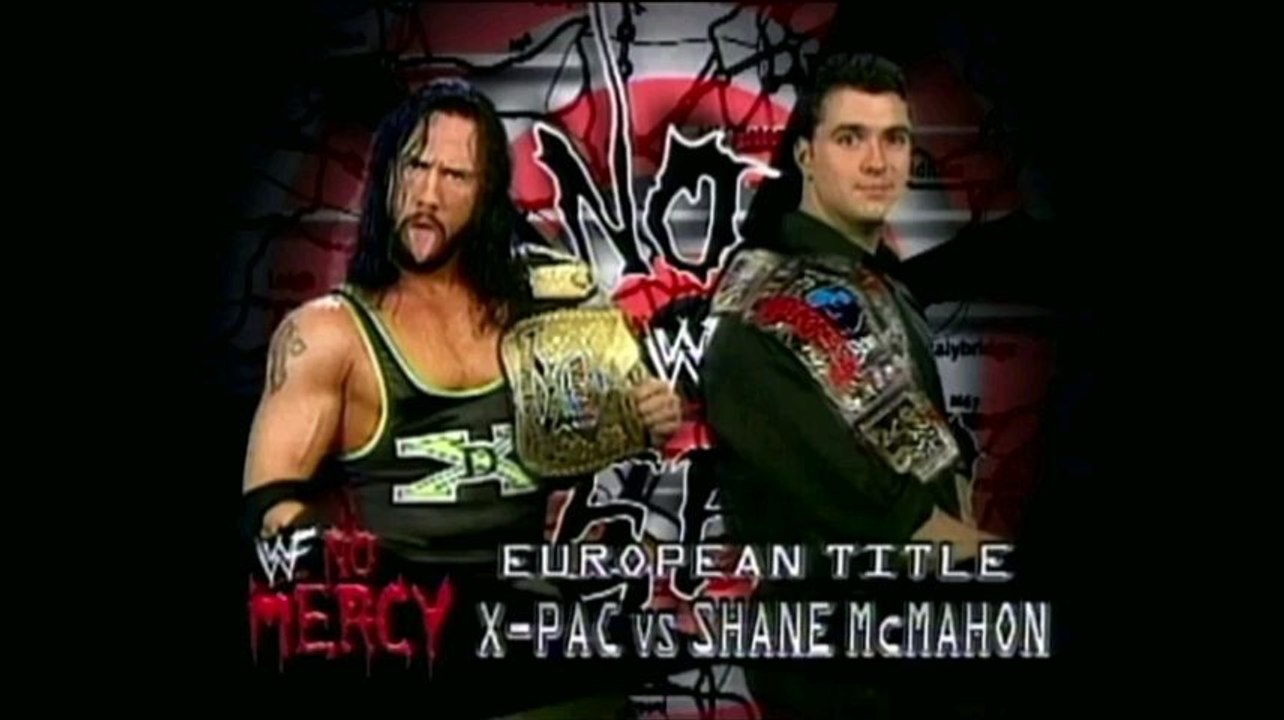 X-Pac vs Shane McMahon WWF European Title Match (Triple H & Chyna Get Involved) No Mercy UK 16/5/99